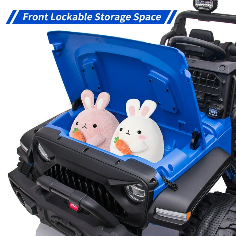 2 Seats Battery Powered Electric Truck with Remote Control 24V Kids Ride on Toy with 20inch Extra Width Seat for 3 8 Years Kids Walmart