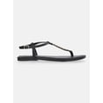 thumbnail image 4 of Time and Tru Women's Hardware Faux Leather Thong Sandals, 4 of 6