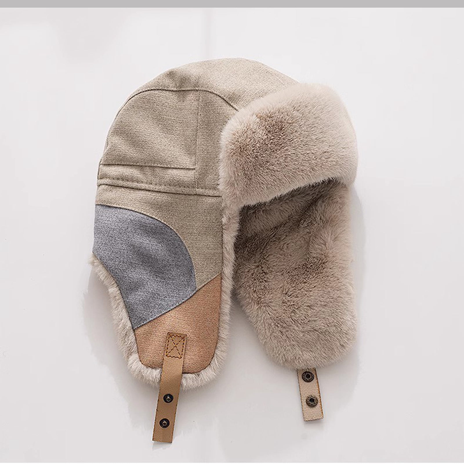 Cold Weather Hats for Men Women Russian Hat with Earflap Boys Fleece Sherpa Lined Windproof Thermal Warm Cap for Outdoor Hunting Motorcycle