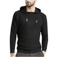thumbnail image 2 of Tejiojio Men's and Big Men's Classic Tops Clearance Men Hooded Sweatshirt Long Sleeve Solid Knitted Hoodie Pullover Sweater, 2 of 6