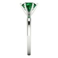thumbnail image 3 of 1.5 ctw Solitaire Anniversary Ring for Women | Round Cut Simulated Emerald | Hyperallergenic Solid 18K White Gold, 3 of 5