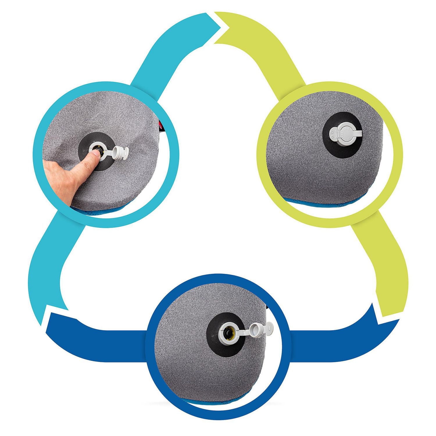 Ozark Trail Ultra-light Air Pillow with Cover, Use Camping, Hiking or Travel, Age Group: Adult, Camping Pillow