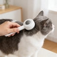 thumbnail image 2 of bestolf Pet Massage Shower Brush with Builtin Shampoo Storage Dog Grooming Brush Ergonomic Handle Pet Hair Cleaning Brush for Dog Cat (Gray ), 2 of 8