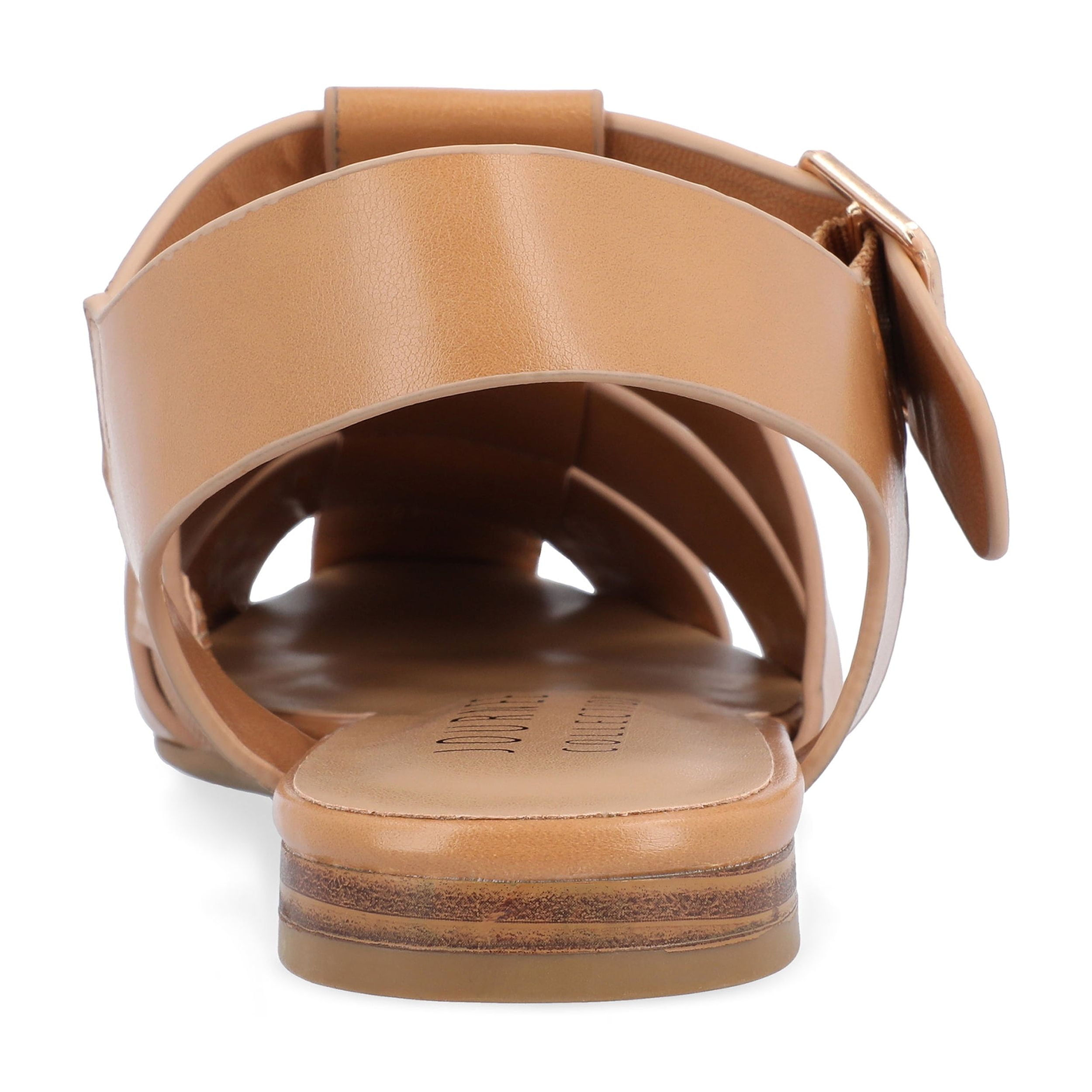 Journee Womens Cailinna Caged Buckle Square Toe Flats, Widths Available
