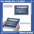 thumbnail image 3 of Epicgadget Fire 7 Silicone Case + 2PCS Glass Screen Protector for Amazon Fire 7 inch Tablet (12th Generation, 2022 Release) - Soft Lightweight Shockproof Blue Cover with 2PCS Tempered Screen Protector, 3 of 6
