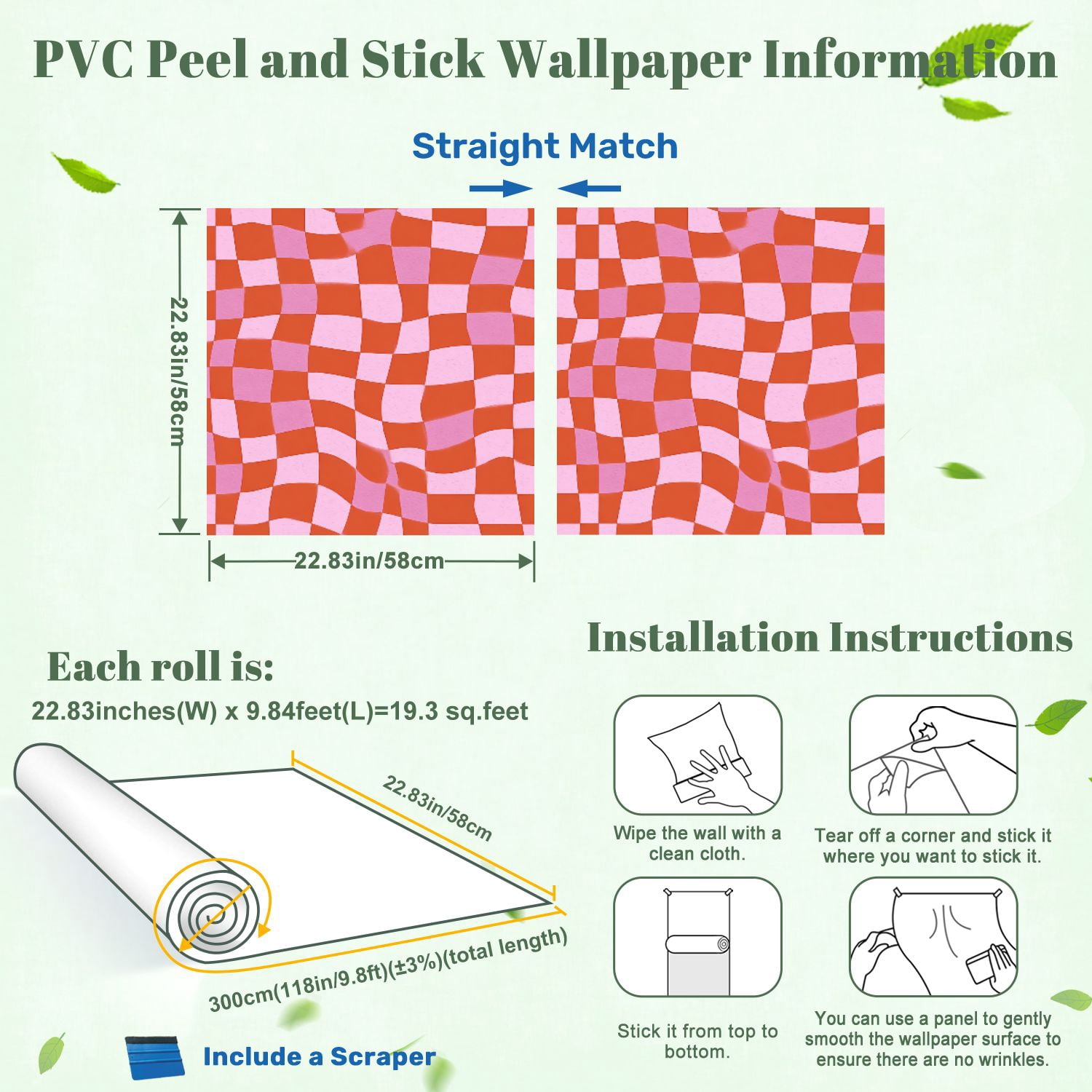 Peel and Stick Wallpaper Retro Groovy Wavy Psychedelic Checkerboard Check Y2K 90s Stationary 24in x 118in Contact Paper Removable Self Adhesive Wall Mural Wall Decor for Bedroom Kitchen Cabinets