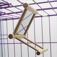 thumbnail image 5 of Travelwant Bird Mirror Toy with Perch Stand for Parrot Budgie Parakeet Cockatiels Conure Finch Lovebird Canary African Grey Macaw Amazon Cockatoo Cage Wood Toy, 5 of 7