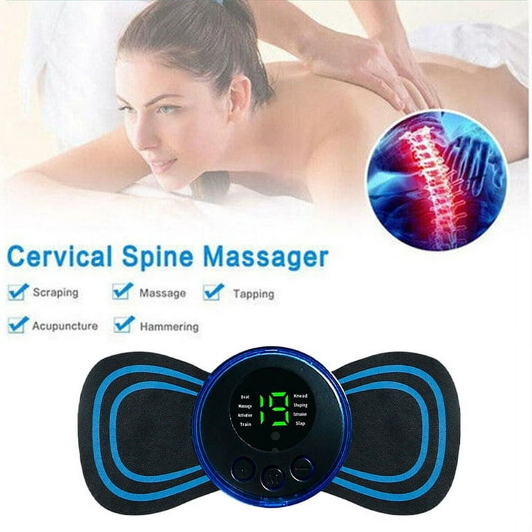 Microcurrent EMS Mini Massage Device,Mini Electric Neck Shoulder Massage Pad,Cordless  Portable Mini Electric EMS Neck Massager for Pain Relief 