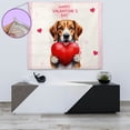 thumbnail image 4 of Happy Valentine's Day Beagle Brings Love Heart Tapestry Beagles Dog Lover Gifts Idea Wall Hanging Backdrop Home Decor - 02028, 4 of 5
