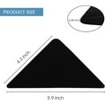 thumbnail image 3 of 8 Pack Rug Grippers Washable Reusable Rug Tape Carpet Holder for Hardwood Floors Tile Dual Sided Prevents Curl Anti Rug Slip Pads Rug Stickers for Area Rugs Size 5.9×4.3×0.08 Inch Triangle, 3 of 5