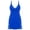 Z-Blue29, variant on JIAYUE Women's Dresses Mini Summer Leisure Spaghetti Strap Loungewear V Neck Sleeveless Side Slit Female Lace Trim Pure Color Dress