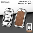 thumbnail image 4 of For Roewe B 3 buttons RX5 MG3 MG5 MG6 MG7 MG ZS GT GS 350 360 750 W5 Accessories Zinc alloy+leather Key Cover Case Shell Holder, 4 of 27