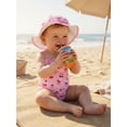 thumbnail image 4 of BemeyourBBs Toddler Baby Girl Strawberry Bow Cherry Swimsuit Infant Bathing Suit One-Piece Swimsuits Sun Hat Set Front Bow Rash Guard Spaghetti Strap Swimwear Summer Beach Wear Headband, 4 of 9