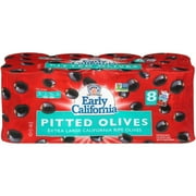 Early California Extra-Large Pitted Olives 6 Ounce (Pack of 8)