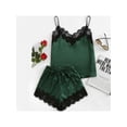 thumbnail image 4 of Kernelly Sexy Pajama Set for Women Lace Cami and Shorts Two Piece Satin Sleepwear, 4 of 4
