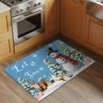thumbnail image 3 of Blue Snowman Christmas Bathroom Rug Washable 2x3 Entryway Rug Non Slip Xmas Tree Snowflake Gifts Front Door Mat Low Pile Indoor Doormat Throw Floor Carpet for Kitchen Bedroom Entrance, 3 of 8