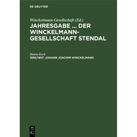 Johann Joachim Winckelmann: Sprache Und Kunstwerk, (Hardcover)