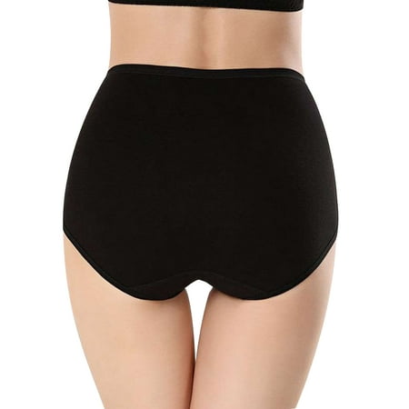 

30pcs Women Underwear High Waist Cotton Panties Girl Pregnant Ladies Elastic Solid Color Briefs Black 3XL