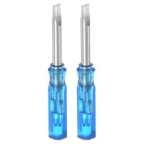 Uxcell 2Pcs SL3.0 Mini Slotted Screwdriver 3mm Magnetic Flat Head 45mm Length for Repairs, Blue
