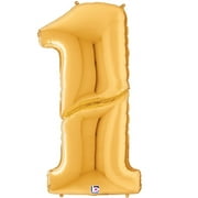 Gold Number 1 Gigaloon Giant Balloon 4 Ft Tall