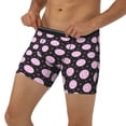 thumbnail image 3 of Cauagu Pink Groovy Disco Ball Print Men's Boxer Briefs, Funny & Cute Underwear Elastic Waistband Briefs Ideal Gift for Men,1-Pack, 3 of 7