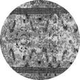thumbnail image 1 of Ahgly Company Indoor Round Abstract Gray Modern Area Rugs, 6' Round, 1 of 4