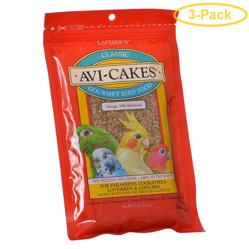 Lafeber Classic AviCakes Gourmet Parakeet, Cockatiel & Conure Food 8