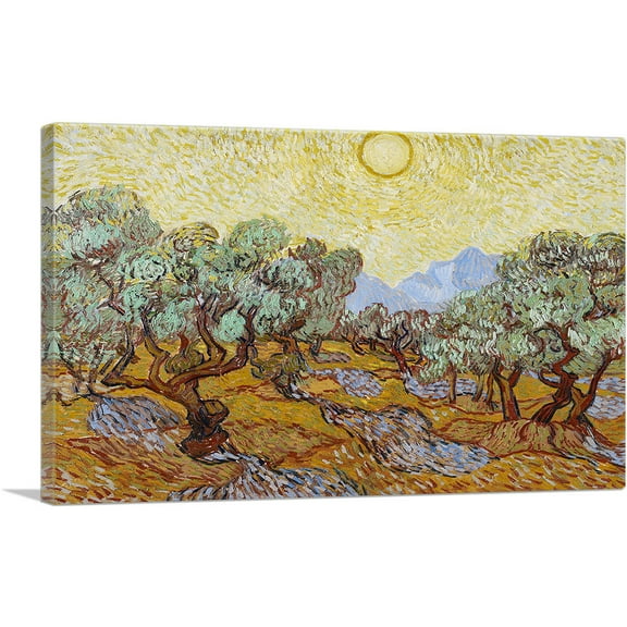 ARTCANVAS Olive Trees 1889 Canvas Art Print by Vincent Van Gogh - Size: 26" x 18" (1.50" Deep)