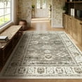 thumbnail image 3 of Moynesa 5'x7' Vintage Area Rugs,Oriental Farmhouse Rugs for Living Room,Low-Pile Soft Distressed Bedroom Rug Non-Slip Washable Indoor Floor Carpet for Dining Room Dorm Office,Brown, 3 of 8