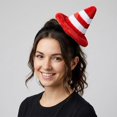 thumbnail image 5 of Hfppkn Plush Traffic Cone Headband Novelty Roadblock Hair Hoop 20cm Red, 5 of 7