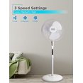BLACK+DECKER 16" Stand Fan with Pedestal Base, Height Adjustable
