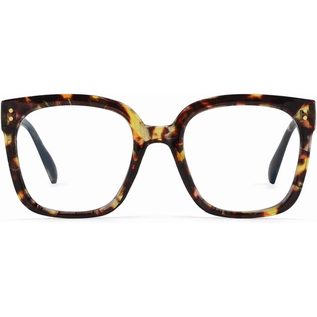 DTIUGUTAE Oversized Square Blue Light Blocking Glasses for Women Computer Reading Gaming Protection Eye