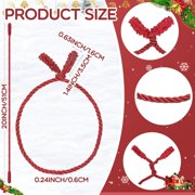 Christmas Garland Ties, 16 Pcs 20 inches Christmas Decorative Twist Ties for Banister, Reusable and Flexible Twist for Xmas Home Decorations Holiday Craft Wrapping, Red