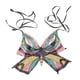 thumbnail image 3 of Top corto de mariposa con lentejuelas y disfraz de danza del vientre tribal para club, ropa de baile, sujetador halter Negro, 3 of 9