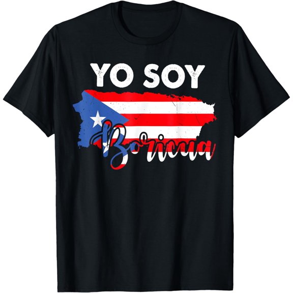 Yo Soy Boricua Puerto Rico Flag Puerto Rican Women Hispanic T-Shirtmen and women can wear, black, white, gifts.S,M,L,XL,2XL,3XL,2653XL