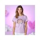 thumbnail image 1 of Playera Blusa De Mamá Estilo Arcoiris – Amor, Arcoíris y Corazones en Cada Suspiro Color Lila Talla Grande Marca Emil SaEs, 1 of 4