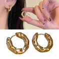thumbnail image 7 of FENOHREFE Lightweight Hoop Earrings Pendant Delicate Gold/Silver Tone Hoop Earrings Charm Crafted For Stylish Women, 7 of 7