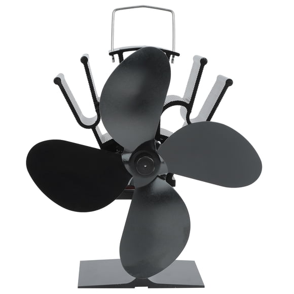 Ventilador de estufa, ventilador de calor para chimenea de 4 aspas accionado por calor, ventilador de quemador de troncos, rendimiento de alta gama