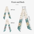 thumbnail image 3 of Zufioo Celestial Cat And Flowers Print Women's Long Silk Scarves, Dust and Sun Protection Headscarves, Scarves, Handbags, Clothing Accessories, Suitable for Travel, Dating-One Size, 3 of 5