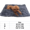 thumbnail image 7 of Dog Bed Mat Pet Cat Dog Plush Soft Warm Cushion Pet Washable Candy Colored Blanket Kennel Puppy Pet Cat Dog Supplies (Light Blue,M 80x53cm), 7 of 7