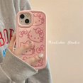 thumbnail image 2 of Sanrio-funda de teléfono Kawaii Hello Kitty para IPhone 14 Pro Max 13 12 11 Pro Max Mini XR XS Plus, carcasa dura protectora resistente a caídas Fivean unisex, 2 of 2