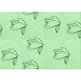 thumbnail image 1 of Ahgly Company Tapis d'Intérieur Rectangulaire Transitionnel Vert Menthe Lavable à la Machine, 5 Pieds x 8 Pieds, 1 of 7