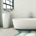 thumbnail image 2 of Dundee Deco Waves Bathroom Mat - 35" x 26" Blue Waterproof Non-Slip Quick Dry Rug, Non-Absorbent Dirt Resistant Perfect for Kitchen, Bathroom and Restroom, 2 of 3
