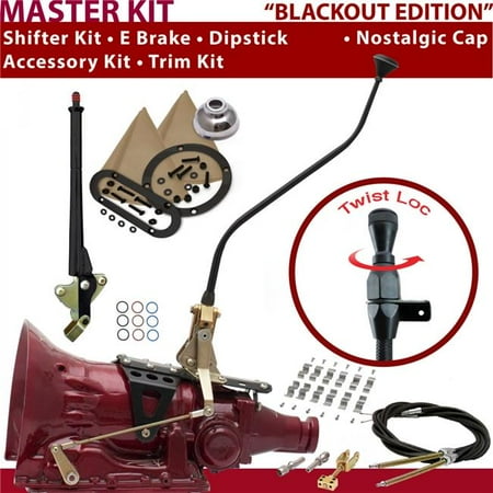 American Shifter C4 Shifter Kit Black 23 in. Swan E Brake Cable Clamp Trim Kit Dipstick for F7894