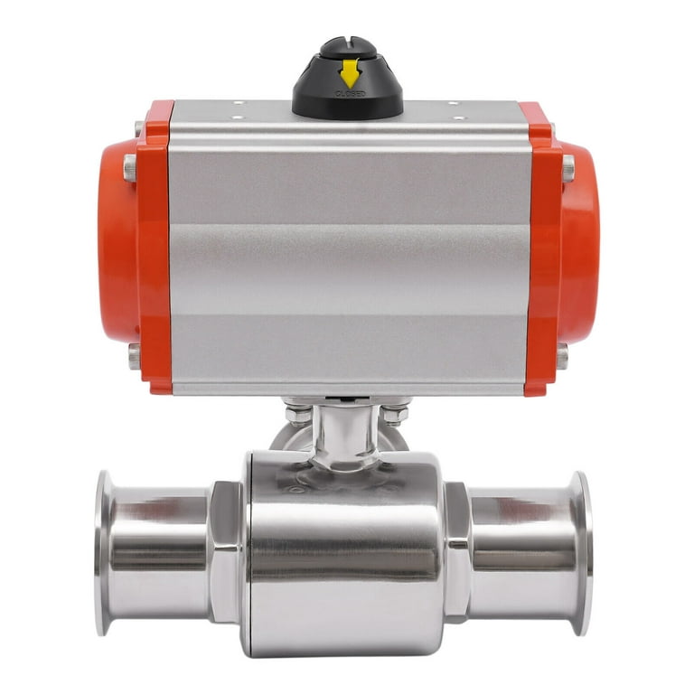 32mm Sanitary Pneumatic Three-Way Ball Valve Clamp Stainless