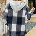 thumbnail image 6 of Munlar Hooded Plaid Cardigan Toddler Girl Winter Coat Long Sleeve Heated Vests And Jackets Christmas Winter Coat for Women, 6 of 6