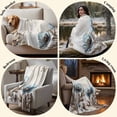 thumbnail image 6 of Teal Tulip Throw Blanket for Couch,Soft Lightweight Flannel Fleece Blanket,Vintage Spring Floral Summer Botanical Brown Microfiber Plush All Season Decorative Blankets for Sofa Bed Office 40"x60", 6 of 9