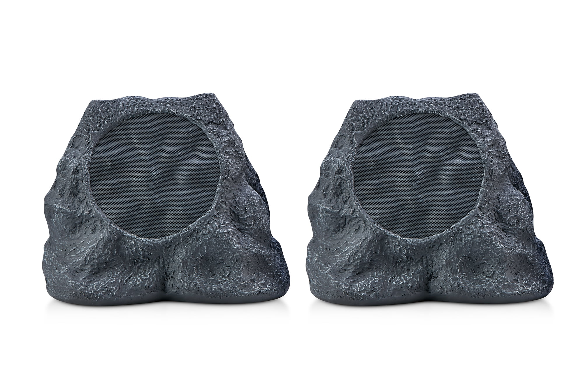 SoundPRO SPS-4000-SL SPS-4000 5-In. 14-Watt-RMS Solar-Rechargeable Bluetooth Multi-Link Nexus Rock Speakers (Slate Gray)