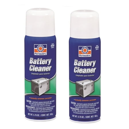 Permatex 80369 Battery Cleaner, Spray on and Wash Off, 5.75oz can, 2Pack