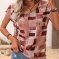 thumbnail image 3 of T-Shirts pour Femmes Coupe Ample Col Rond Imprimé Manches Courtes T-Shirt Ample pour Femmes, 3 of 6
